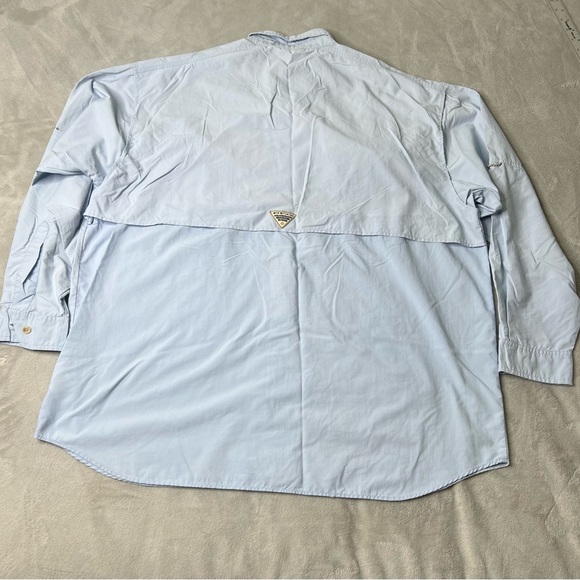 Columbia Shirt Mens 2XLarge Blue Vented Fishing Button Up Long Sleeve - Picture 3 of 13